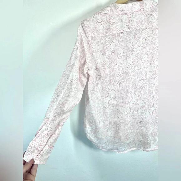 Frank & Eileen "Eileen" Classic Linen Relaxed Button-Up Floral Shirt Size Small - Picture 9 of 11
